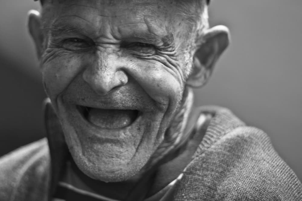 Old man smiling